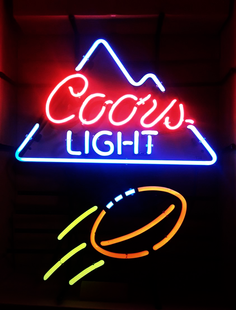 Coors Light Logo Football Neon Sign